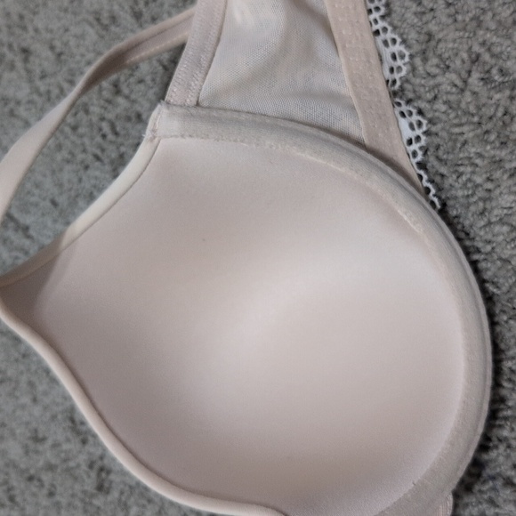 SOMA Embraceable Demi Bra Lace Trim Underwire Pale Sand color Size 34D - Picture 9 of 13